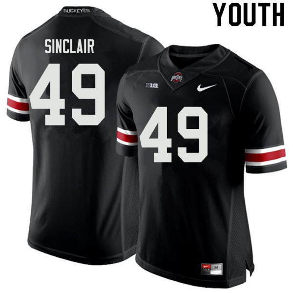 Ohio State Buckeyes #49 Darryl Sinclair Youth Stitched Jersey Black